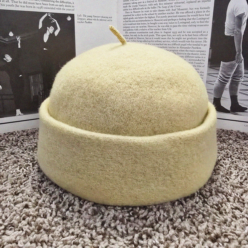 NEW Stylish Buttery Yellow Wool Beanie